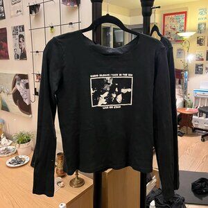 Brandy Melville off the shoulder graphic top